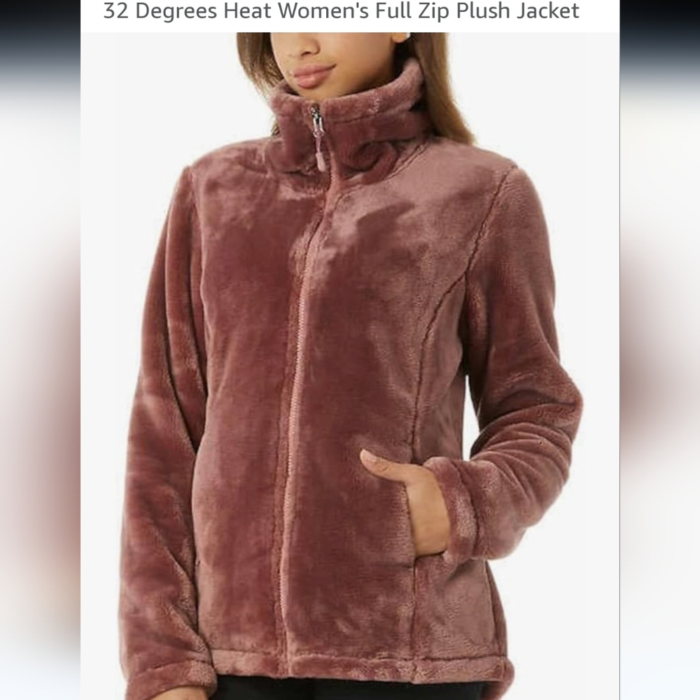 32 Degree Heat Zip Up Plush Sweater - Picture 2 of 8